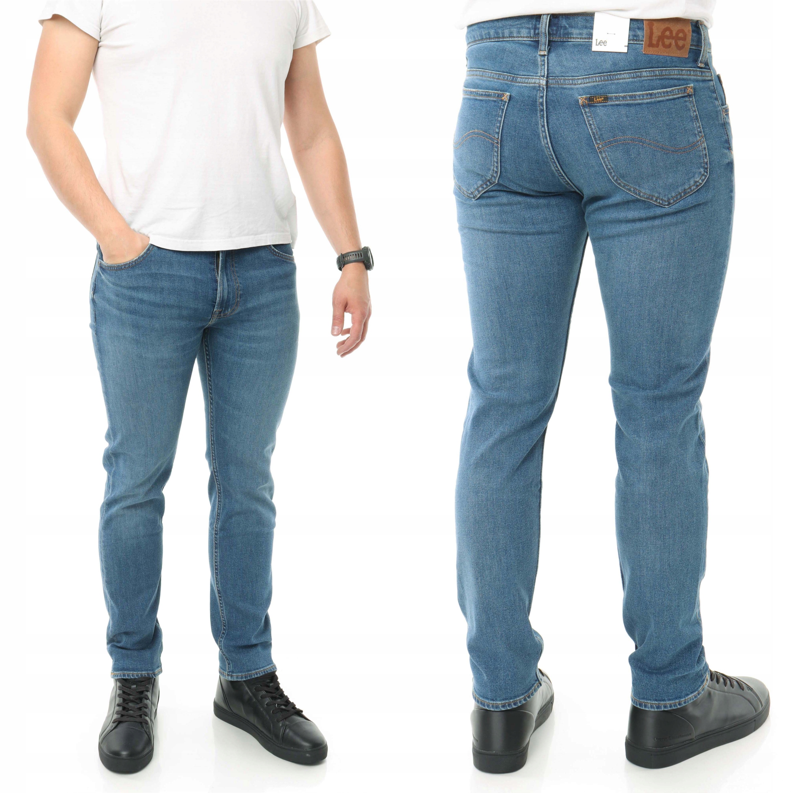 LEE RIDER spodnie męskie zwężane jeansy W34 L32