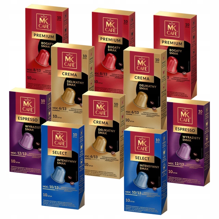 Levně Set kapslí do kávovaru Nespresso Mk Cafe 10 x 10 kusů mix chutí