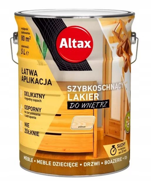 Altax Lakier do Wnętrz 5l Bezbarwny Półmat