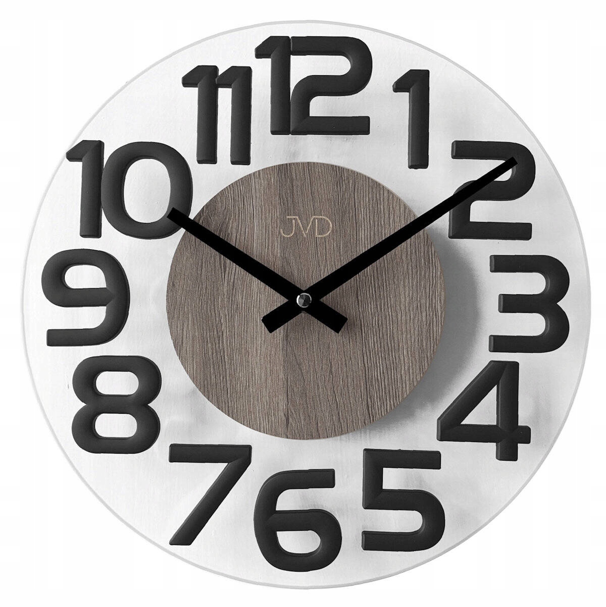 Efektné Sklenené Okrúhle Nástenné Hodiny Jvd HT098.3 32 cm