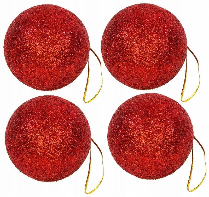 

Bombki Kulki Brokatowe Czerwone Zawieszka 8CM 4SZT