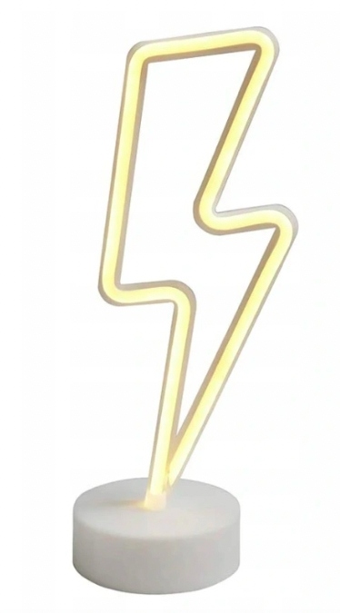 

Lampka Neon-owa 3D Piorun Błyskawica Lampa Baterie