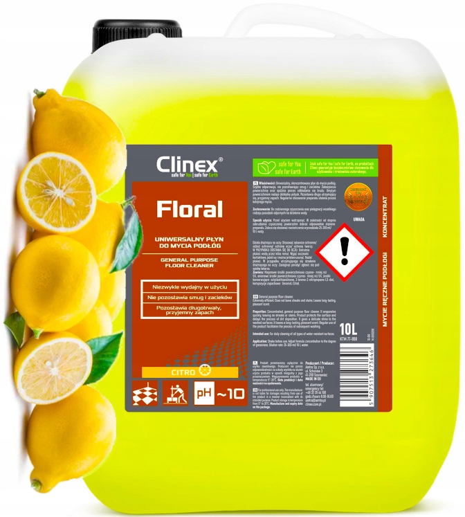

Clinex Floral Citro 10L, płyn do mycia posadzek