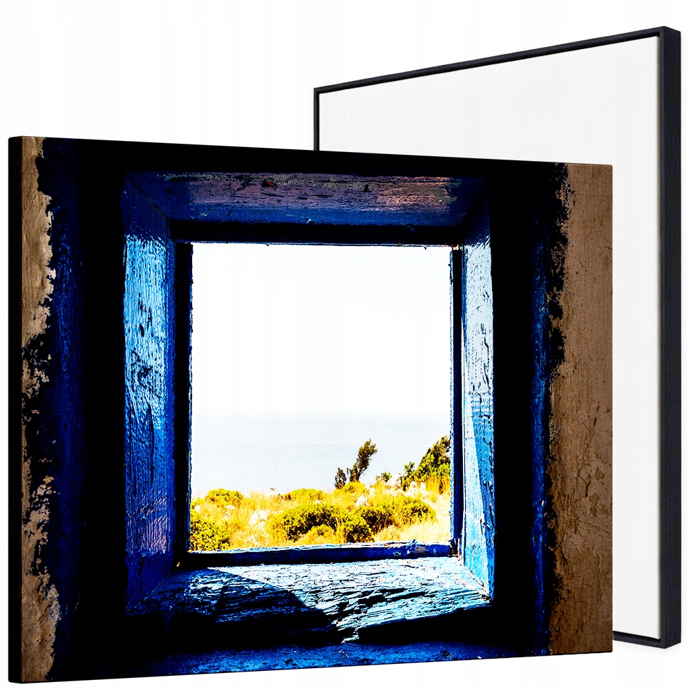 Obraz dekoracyjny Led podświetlany Malowane okno architektury 40x30 cm