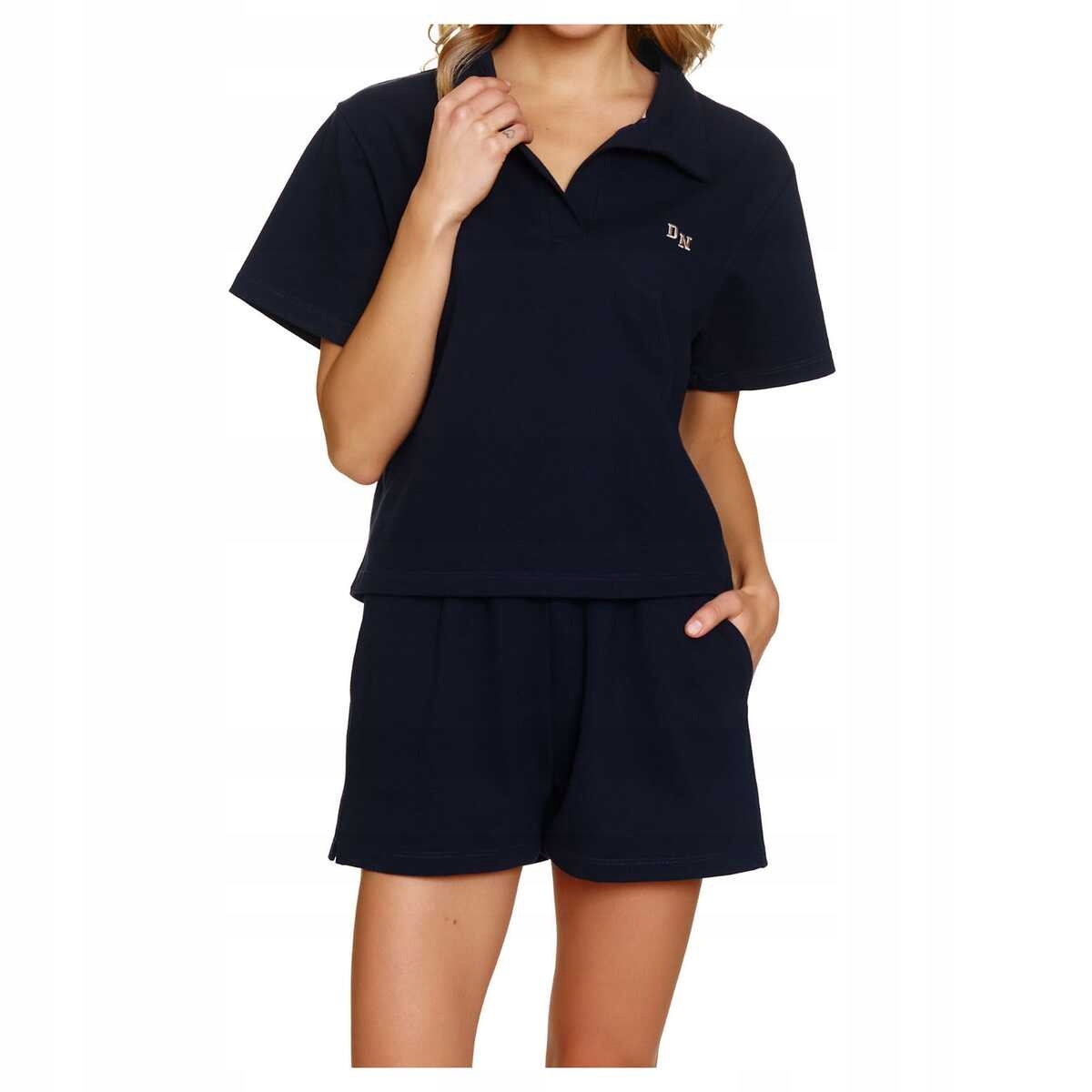 Doctor Nap Dámské bavlněné pyžamo s krátkým rukávem Pm 7215 námořnická modrá L