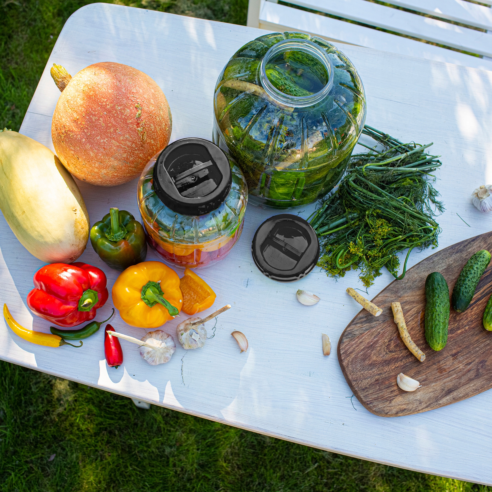 Słoik słój SZCZELNY NIETŁUKĄCY z uchwytem ATEST 12L z tworzywa Kolor bezbarwny