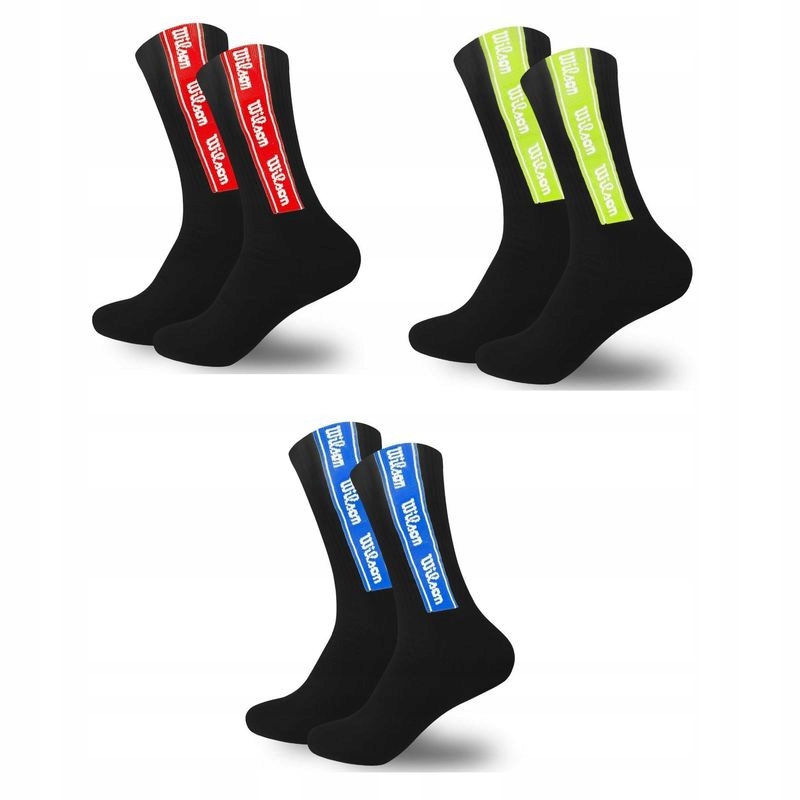 Skarpety Wilson Crew Socks Black MIX 3 Pary 39-42