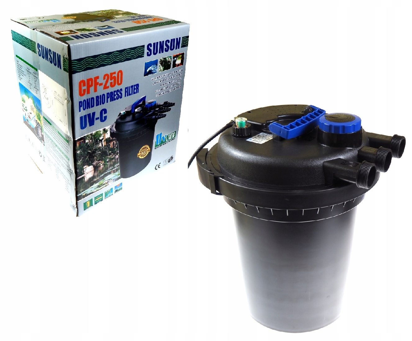 FILTR CIŚNIENIOWY CPF-250 Z LAMPĄ UV-C 11W DO 10m3