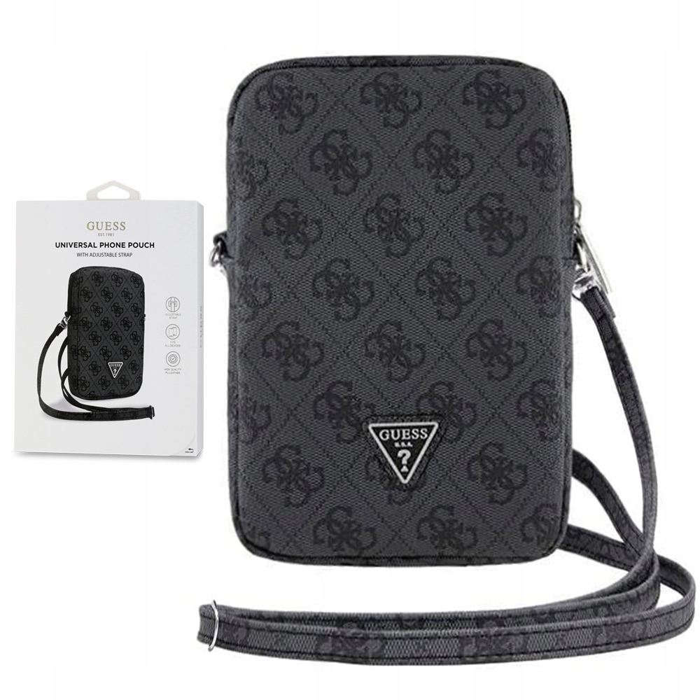 Originální kabelka Guess z kůže Saffiano na telefon a klíče