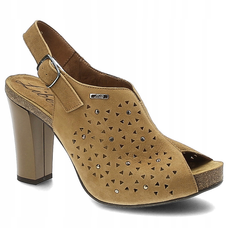 

Brązowe Sandały Libero Damskie Skórzane Obuwie