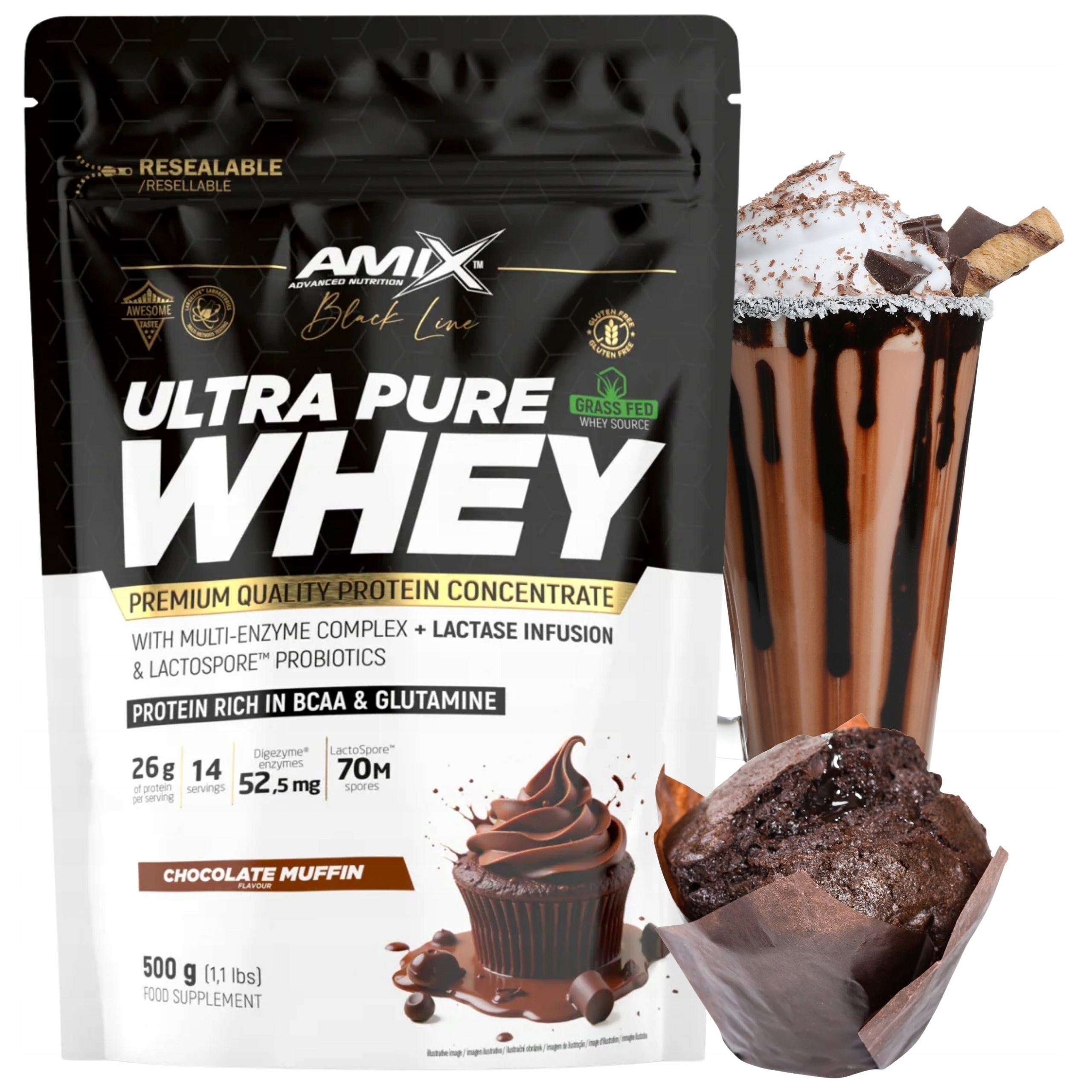 Syrovátkový Koncentrát Wpc Pure Whey Digezyme 500 g Čokoláda