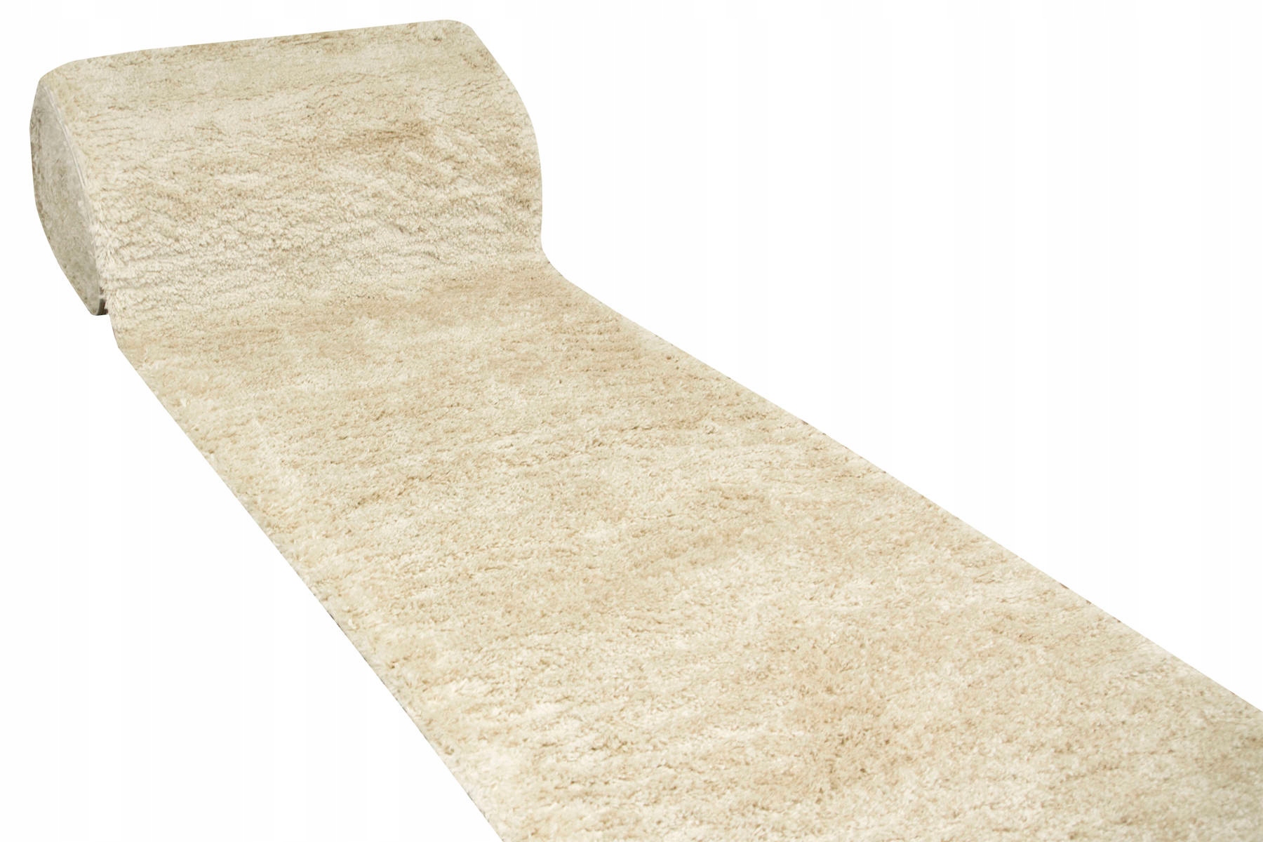 

szer. 90 cm Kremowy Chodnik Z Długim Włosem Shaggy