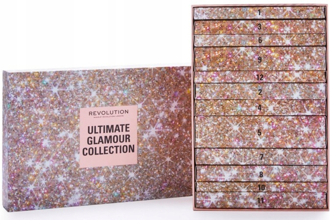 MakeUp Revolution Ultimate Glamour Collection Kalendarz Adwentowy 12 Okien Stan opakowania oryginalne