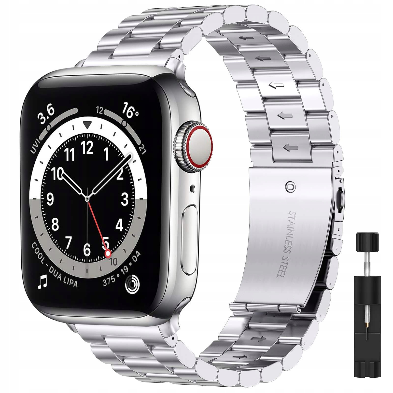 Bransoleta Pasek Steel Do Apple Watch 45/44/42mm.