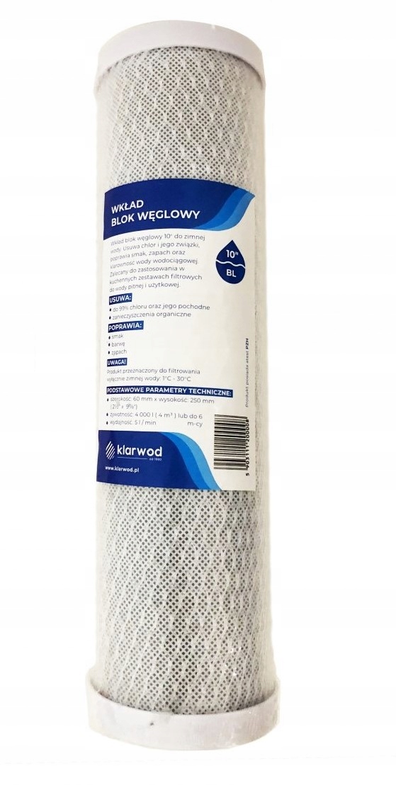 

Wkład do filtra wody 10 blok uzdatniający Węglowy