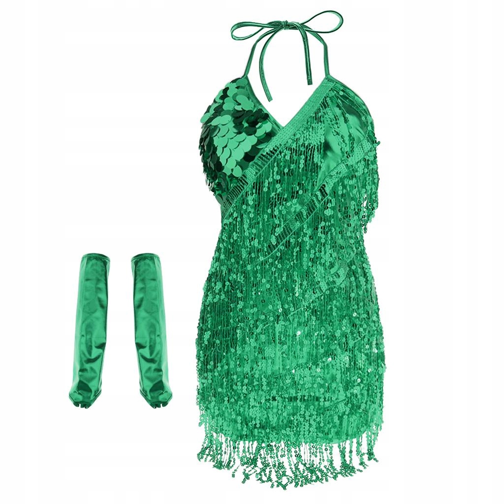 Damska sukienka do ćwiczeń w stylu latynoamer Wzór dominujący mix wzorów