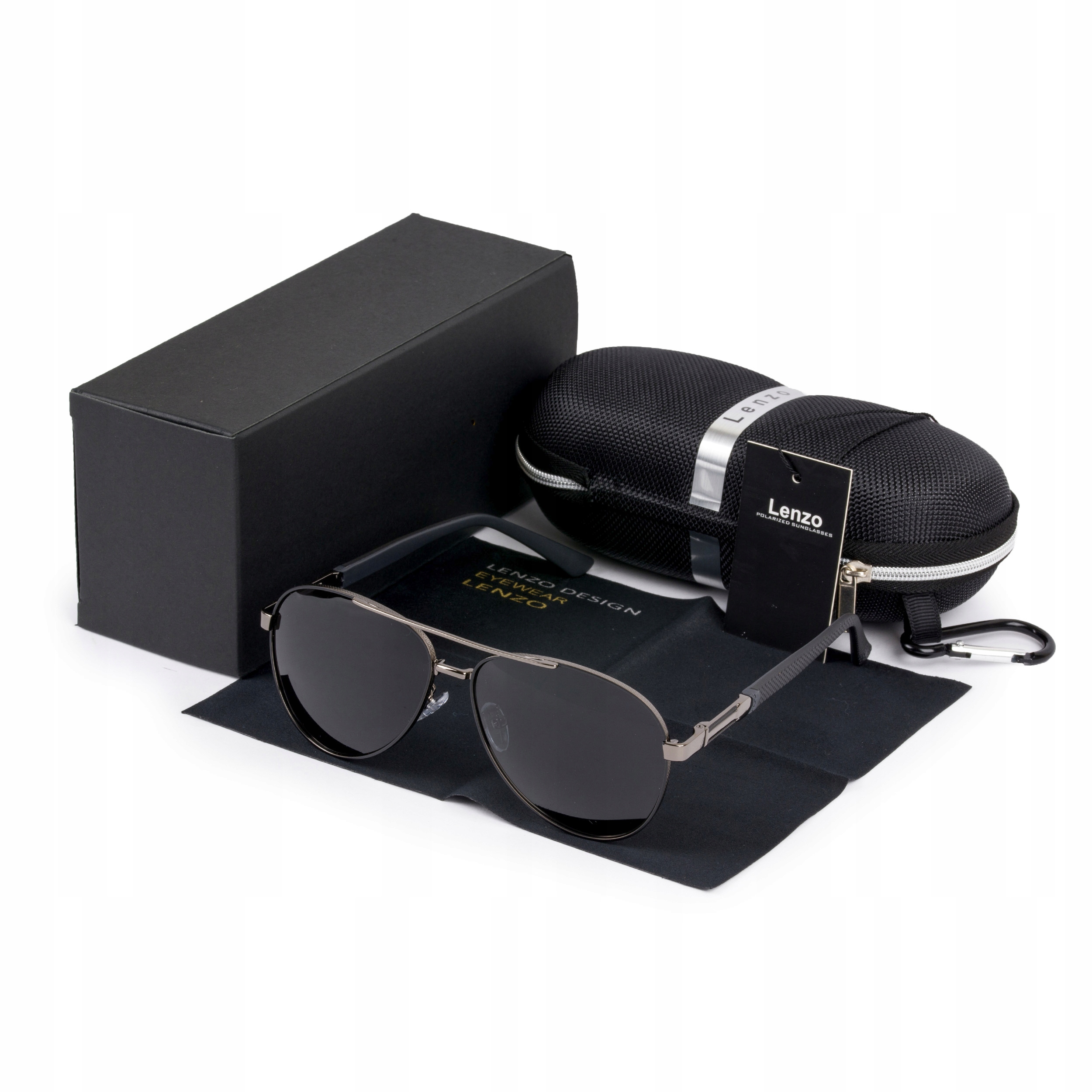 OKULARY PRZECIWSŁONECZNE MĘSKIE AVIATOR GREY FILTR Fason pilotki (aviatory)