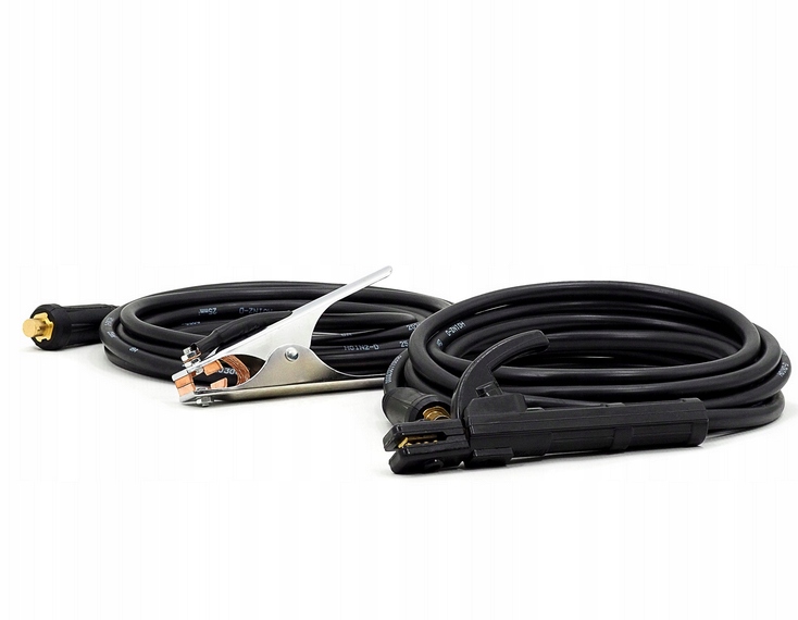 Kable przewody spawalnicze 25mm2 Elektroda MMA Masa 200A 4m Kod producenta MMA welding set 4m