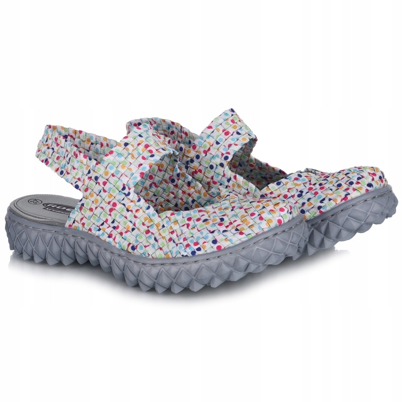 Dámské sandály Rock Spring Over Sandal Cirque bílé s pletenými gumičkami Vel. 39