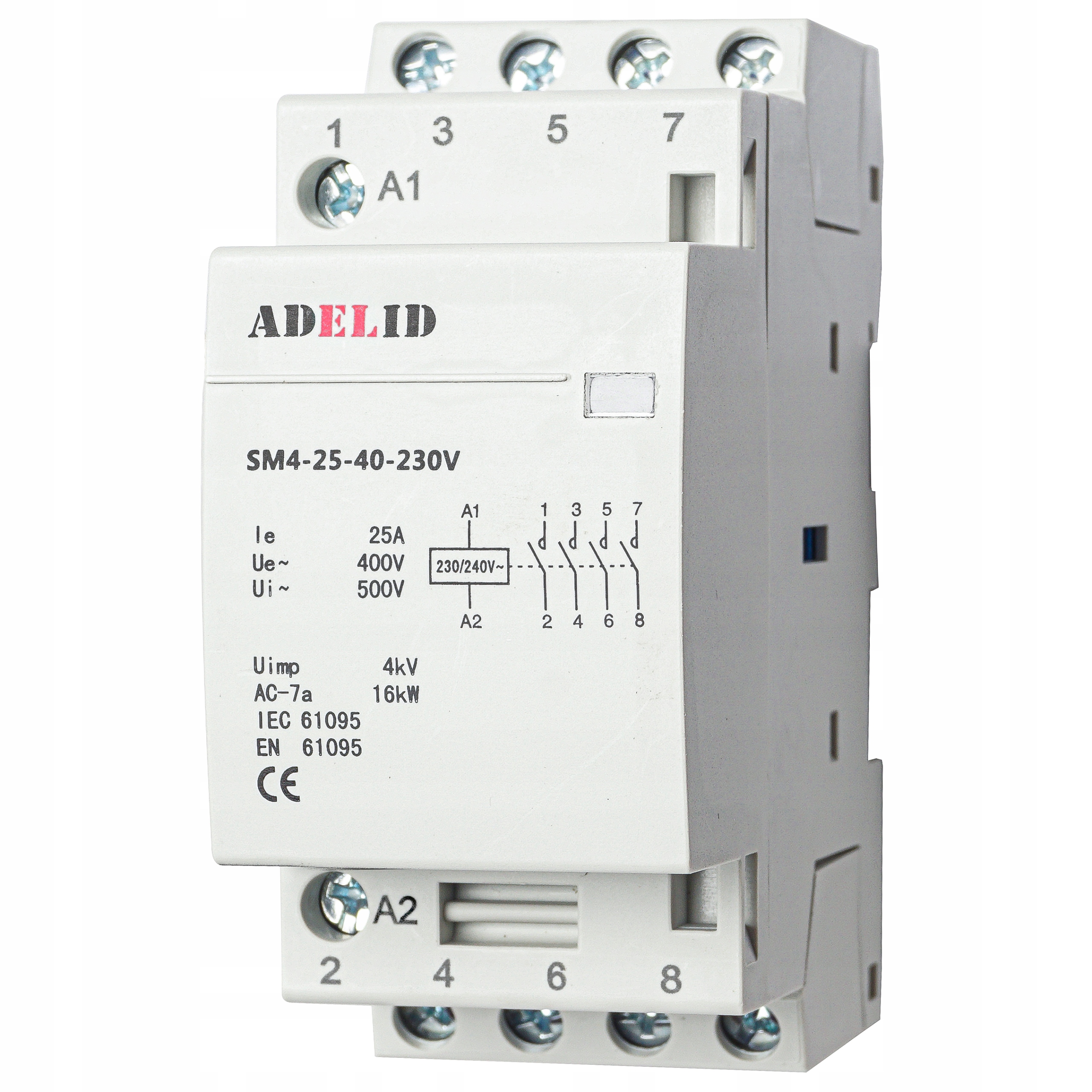 

Stycznik Modułowy 25-40 230V 25A 2P 4Z 3-FAZ