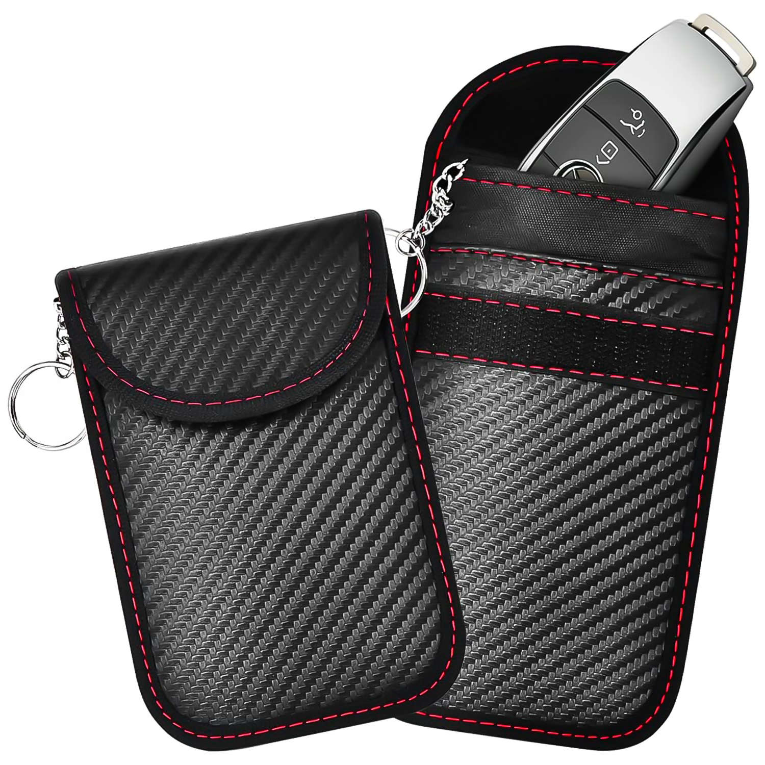 2x ETUI BLOKADA KLUCZYKA POKROWIEC KEYLESS RFID Kolor dodatkowy czerwony