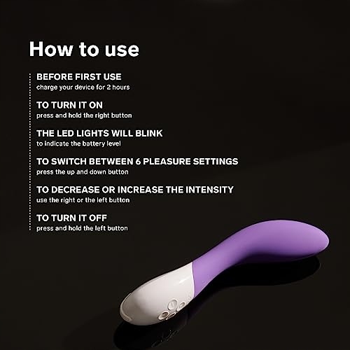 LELO MONA 2 Wibrator G Punkt Dla Kobiet Bezprzewodowy Masażer Fioletowy — miniatura 3