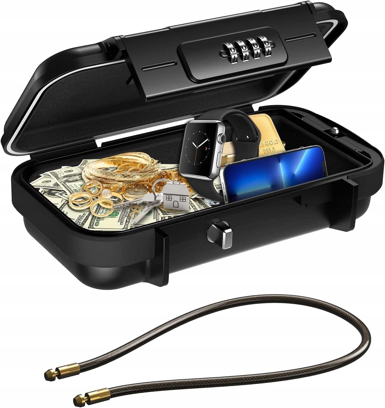 Přenosný trezor s zubním kódem, vodotěsný protikrádežový kódový zámek