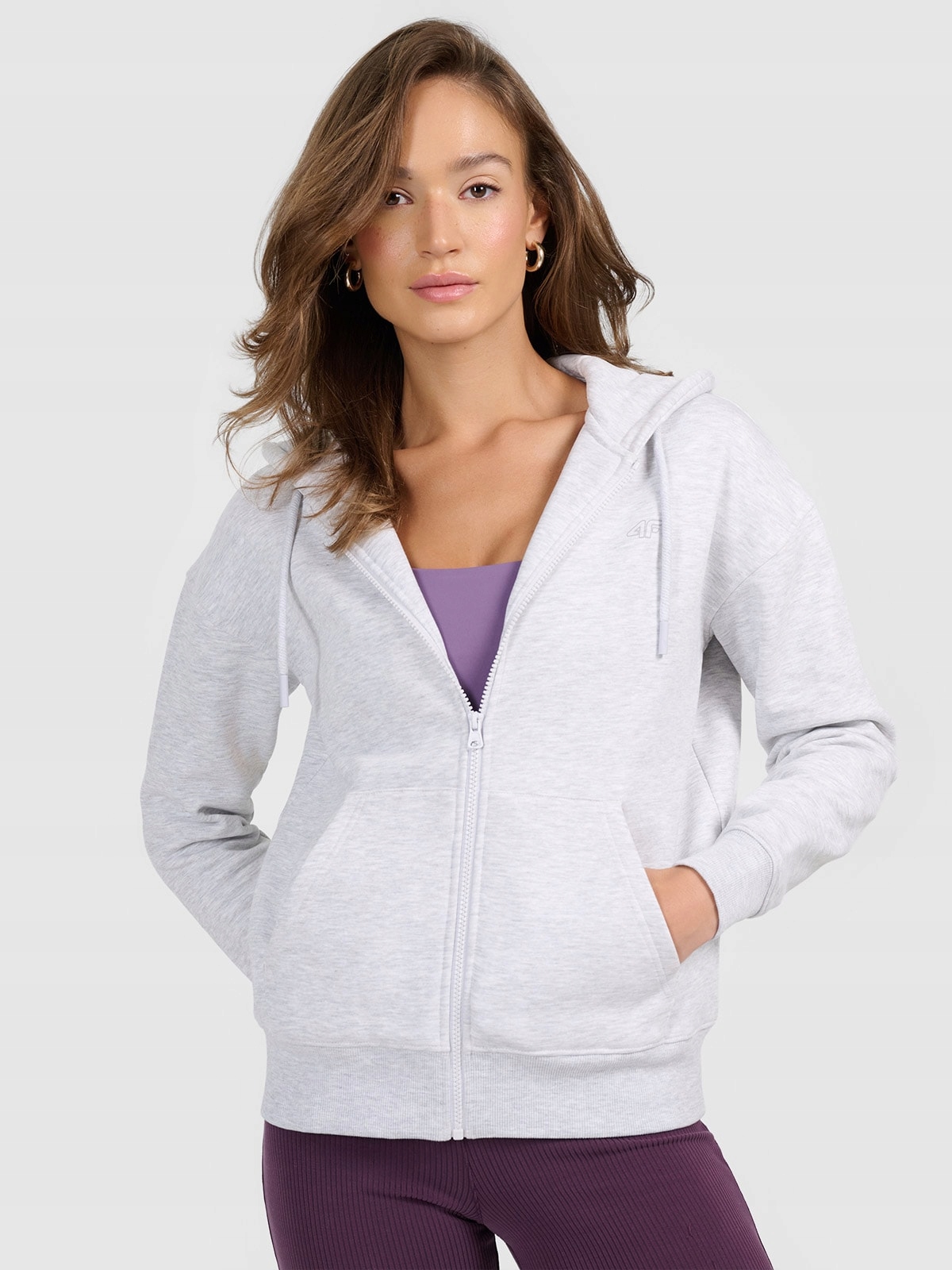 4F Tepláková mikina Šedá M