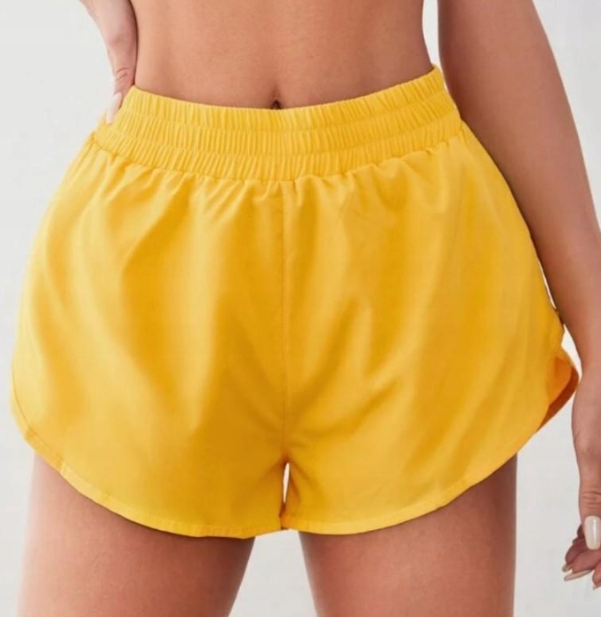 Shein Spodenki Sportowe Z Kieszenią Żółte L/XL V3C