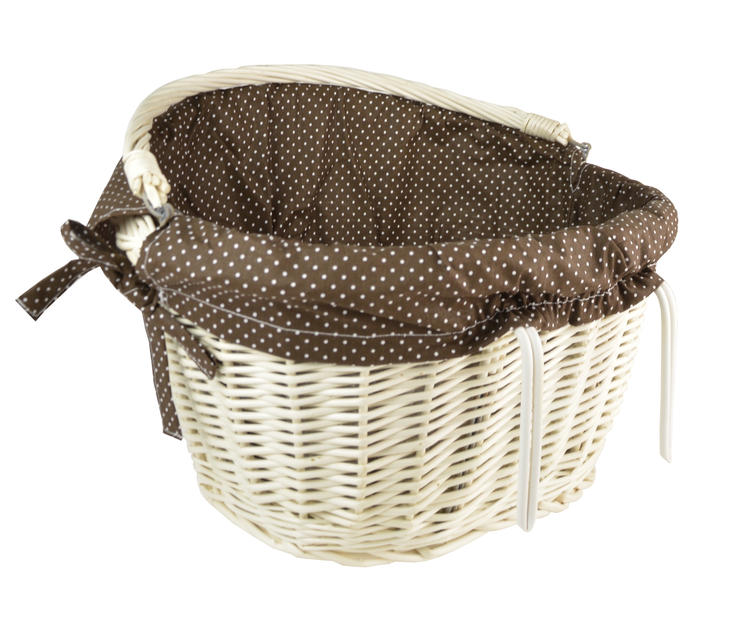 Wiklinowy Koszyk Na Rower kierownicę Wkład