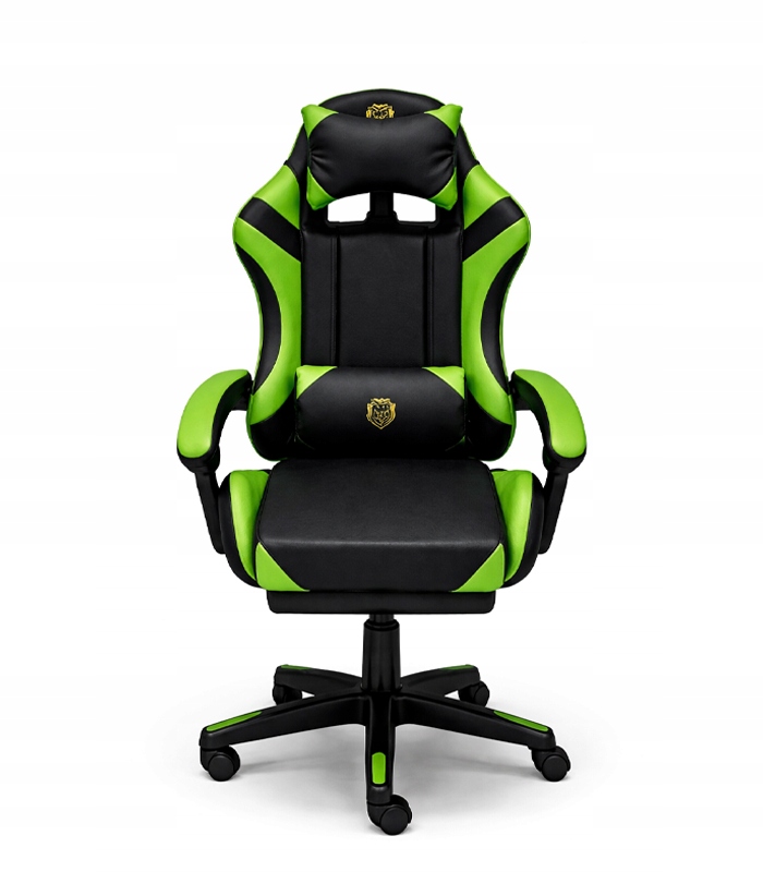 Ergonomiczny fotel gamingowy z masażem i stalową konstrukcją Premium