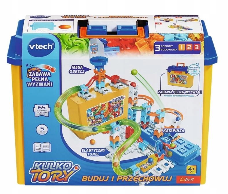 Klocki konstrukcyjne Trefl Vtech KulkoTory Buduj i przechowuj tor kulkowy