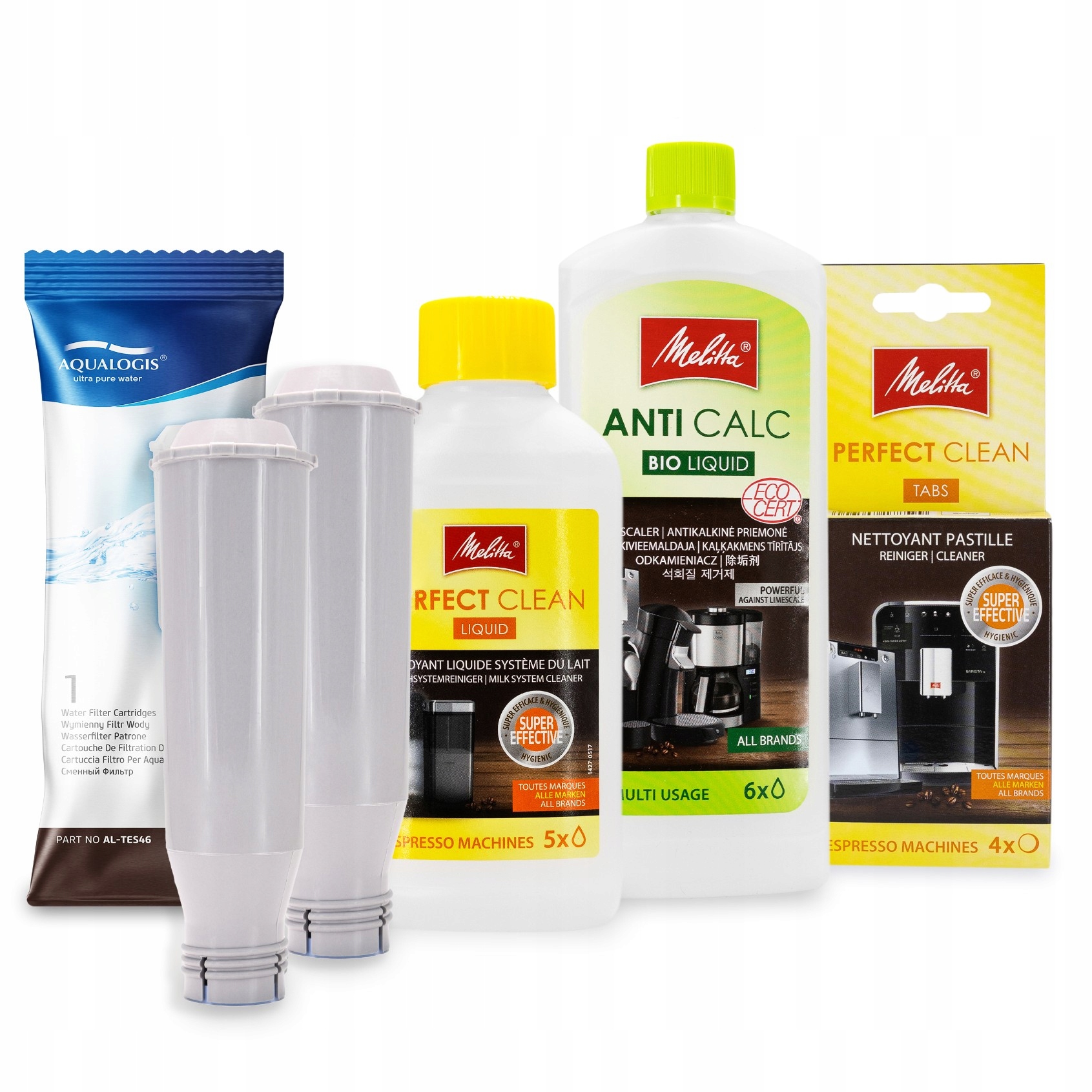 Odvápňovač Melitta, tablety, kapalina x2 Filtr do kávovaru AL-TES46