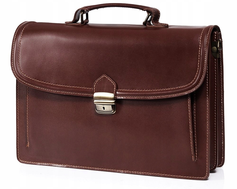 SKÓRZANA AKTÓWKA TECZKA NA DOKUMENTY NESESER SOLOME PORTWEST I Wzór dominujący bez wzoru