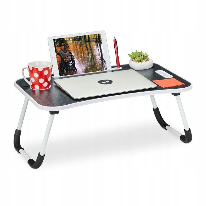 Skládací stolek pod notebook s držákem relaxdays 26 x 63 x 40 cm/ R31