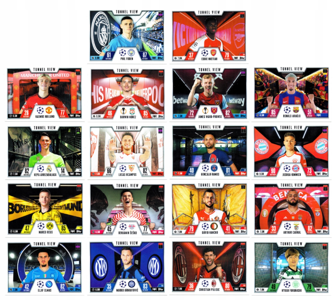 Topps Match Attax 23/24 Extra Tunnel View 18 Kart Komplet