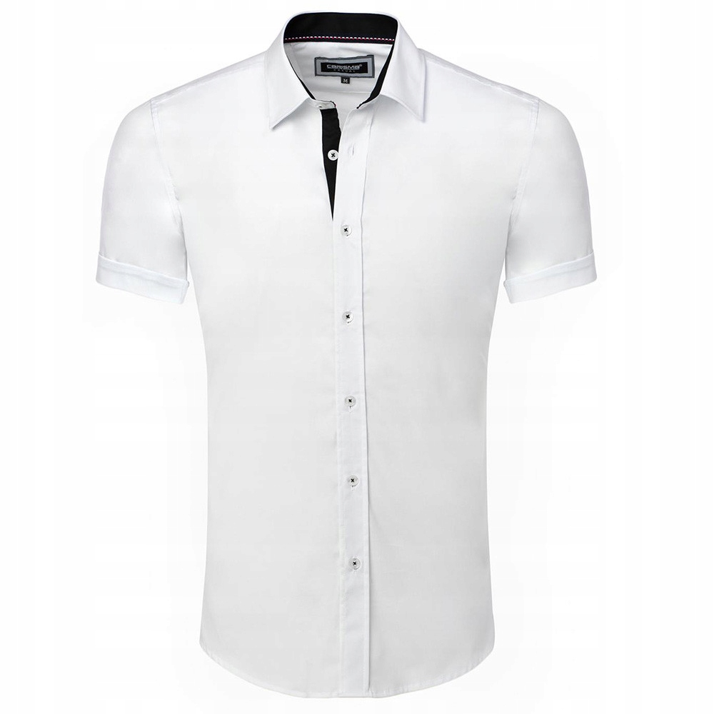 Carisma košile pánská 9102 krátký rukáv slim fit M bílá