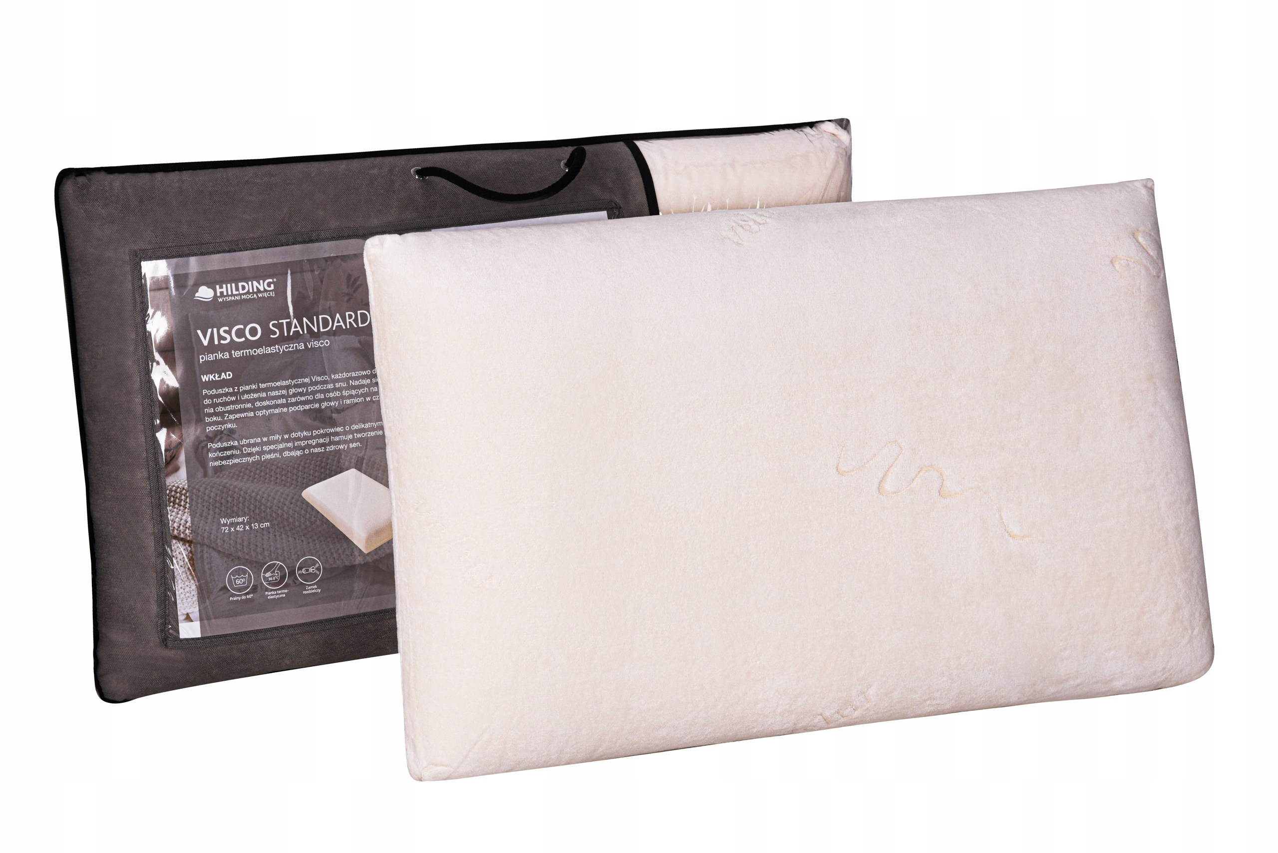 Termoelastický vankúš Visco Standard Hilding 72x42x13 cm Medicínsky výrobok