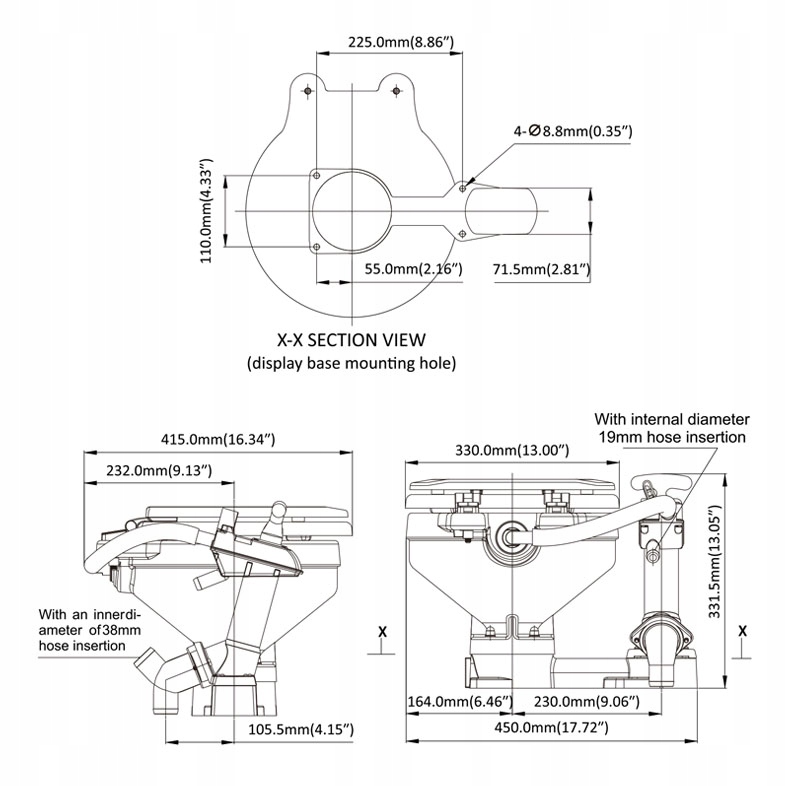 TOALETA CERAMICZNA DO JACHTU LUB KAMPERA 04423 Brand ZF