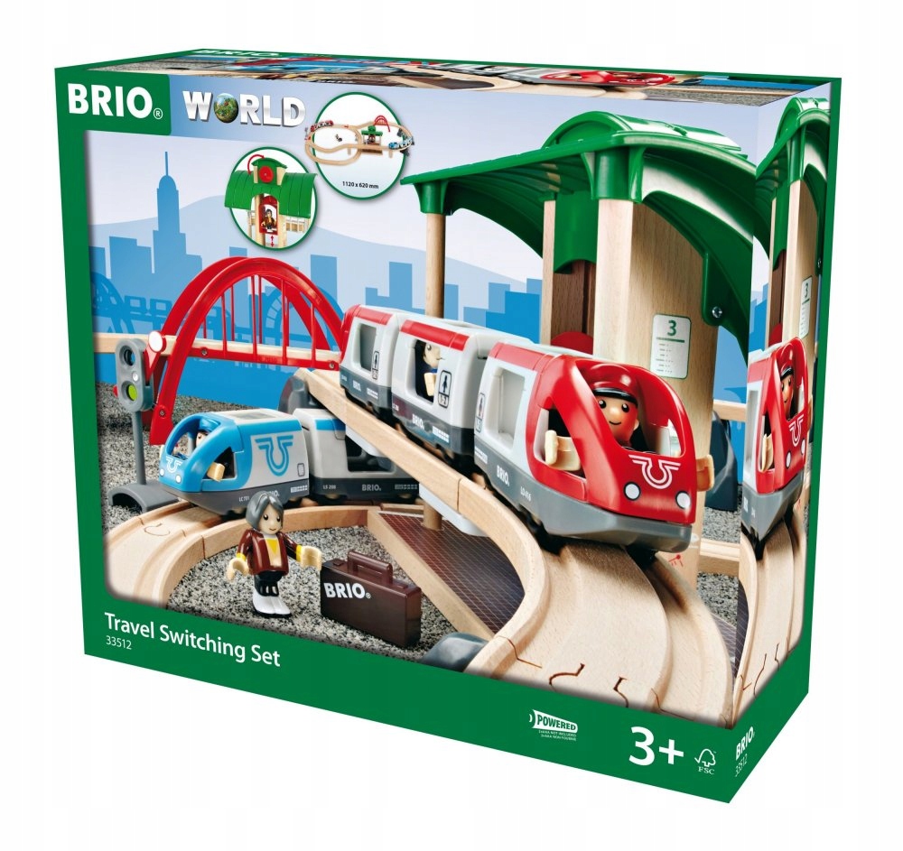 

Brio Drewniana Kolejka Pociąg Dworzec Tory 33512