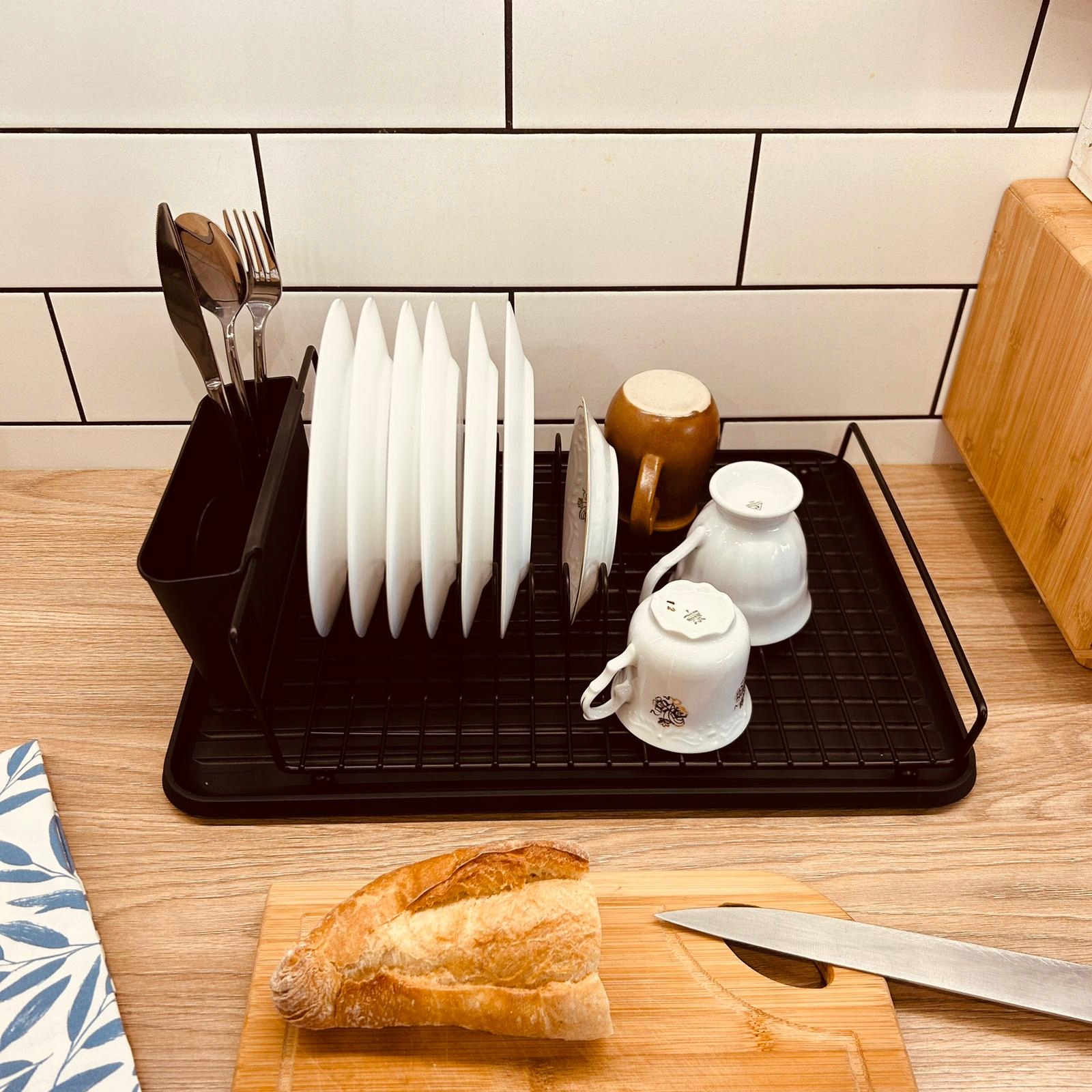 SUSZARKA DO NACZYŃ CZARNA STOJĄCA OCIEKACZ DUŻA POJEMNA Typ jednopoziomowa