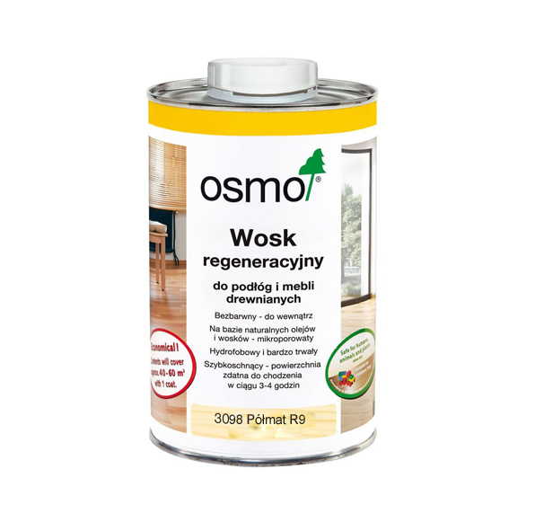 Osmo 3098 R9 Wosk regeneracyjny do parkietów i schodów 1L Bezbarwny półmat