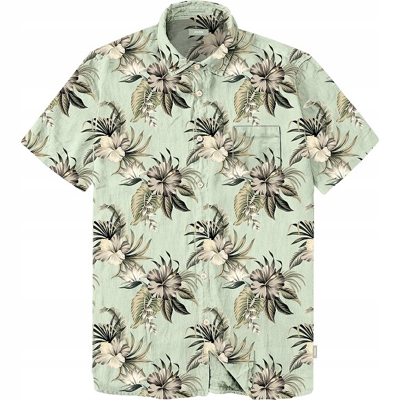 Velká pánská košile s květinami Double