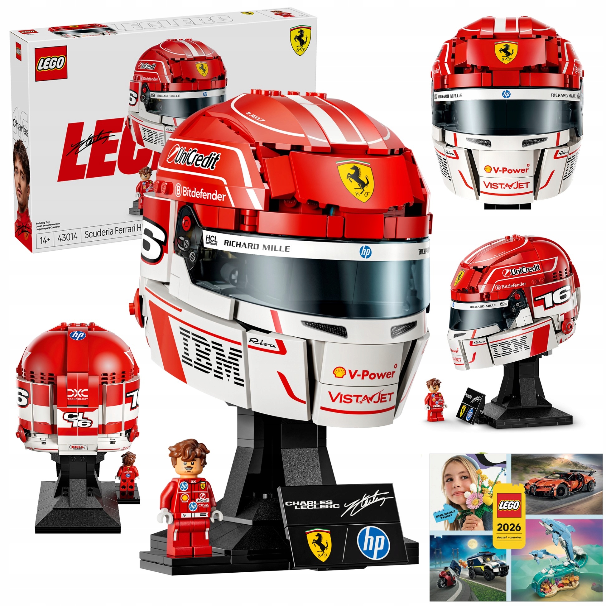 Lego Editions 43014 Přilba Charles Leclerc Scuderia Ferrari Hp