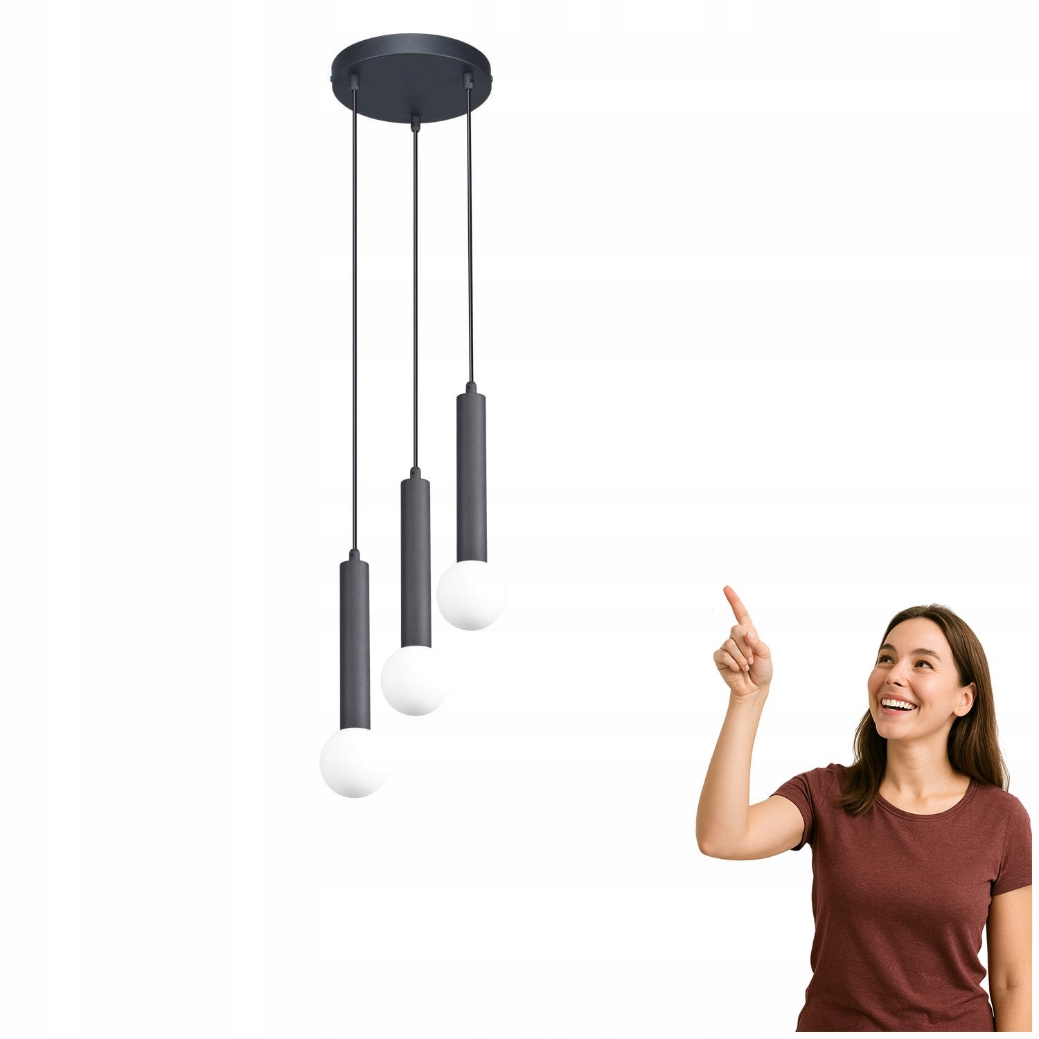 Závesná lampa Filano PND-33574-3-BK Italux