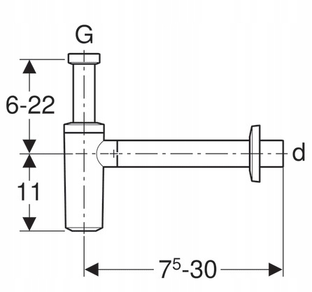 GEBERIT SYFON UMYWALKOWY 1 1/4"X40MM CHROM BŁ Kod producenta 151.035.21.1