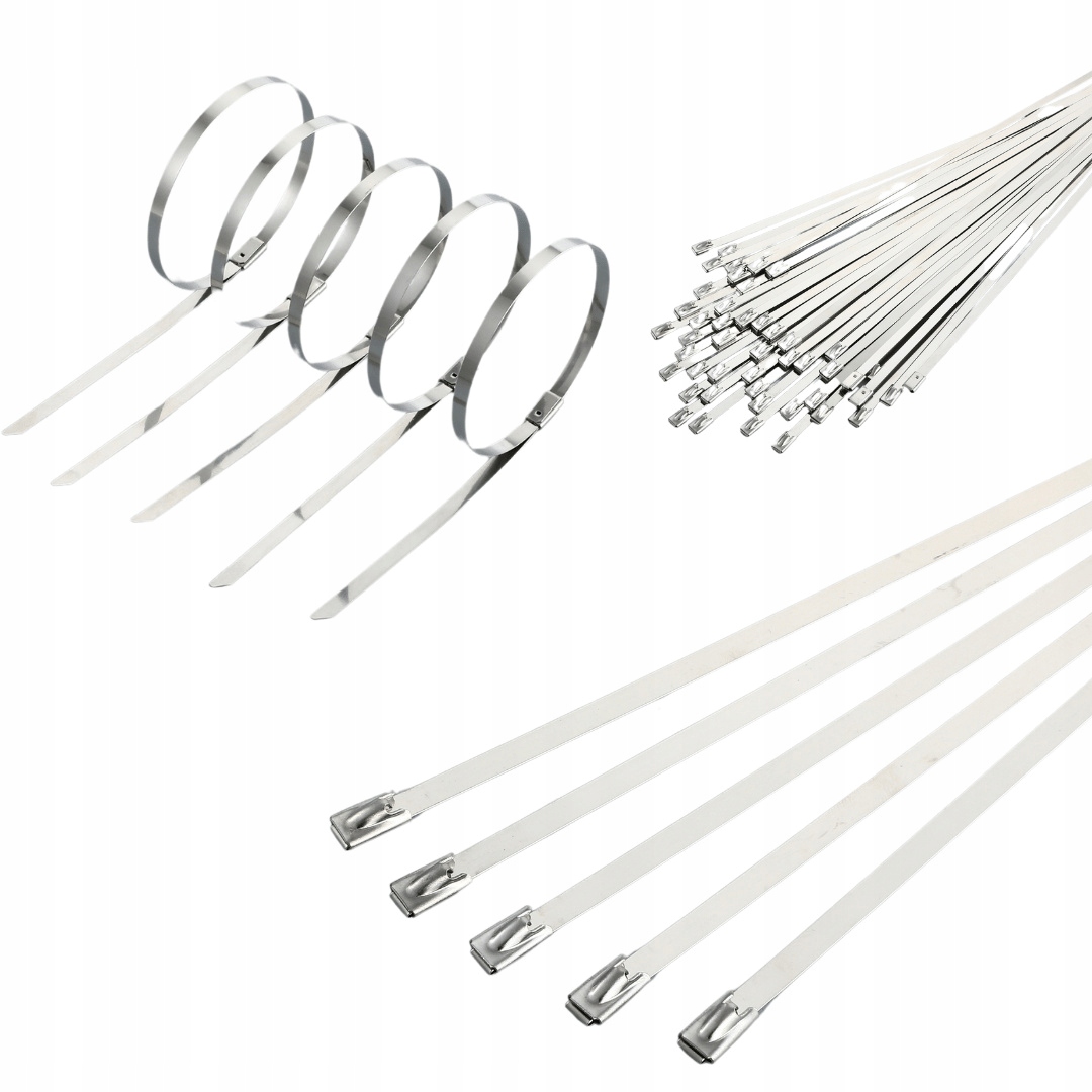 Opaski zaciskowe metalowe ze stali nierdzewnej 4,6x100mm Inox 25szt Nomi