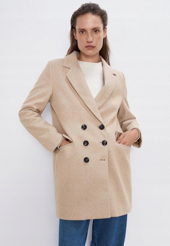 

Zara Damski Klasyczny Dwurzędowy Płaszcz __ 34/XS