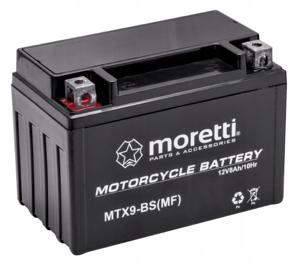 Moretti MTX9-BS YTX9-BS Akumulator Motocyklowy Żelowy Agm 12V 8AH 120A