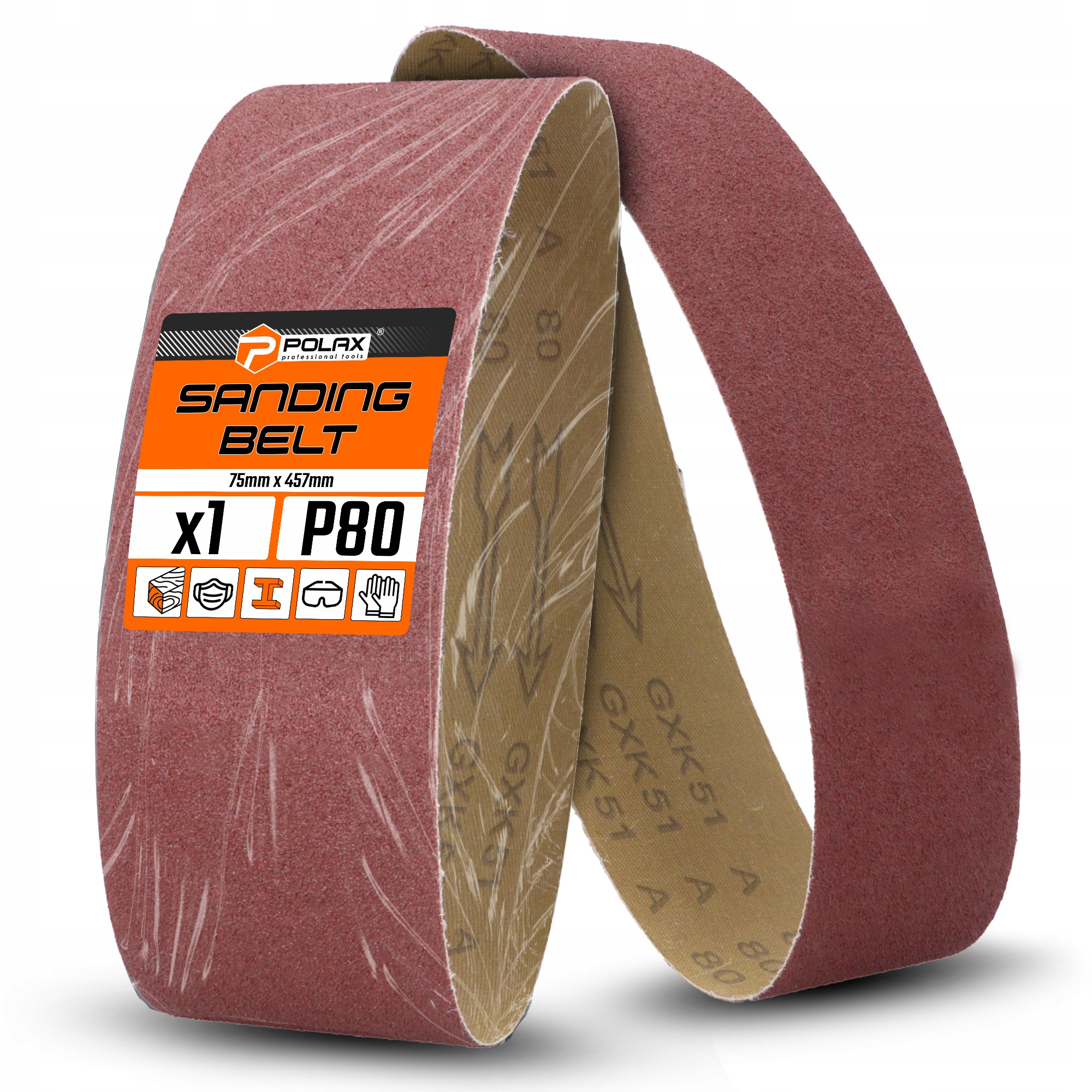 Pas Bezkońcowy Taśma Szlifierska 75x457 mm P80 Papier Ścierny Szlifierki 7D